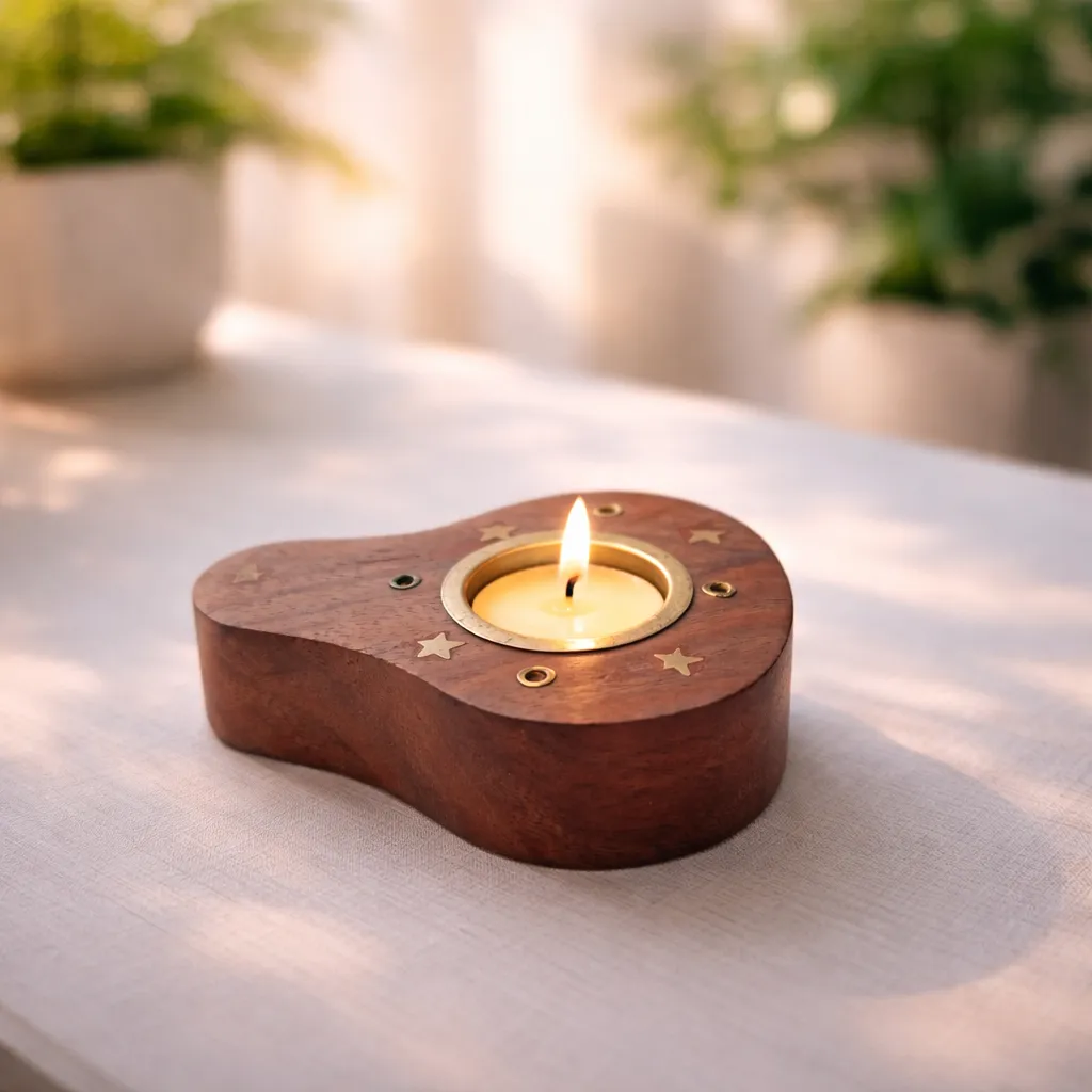 Handmade Wooden Candle Stand