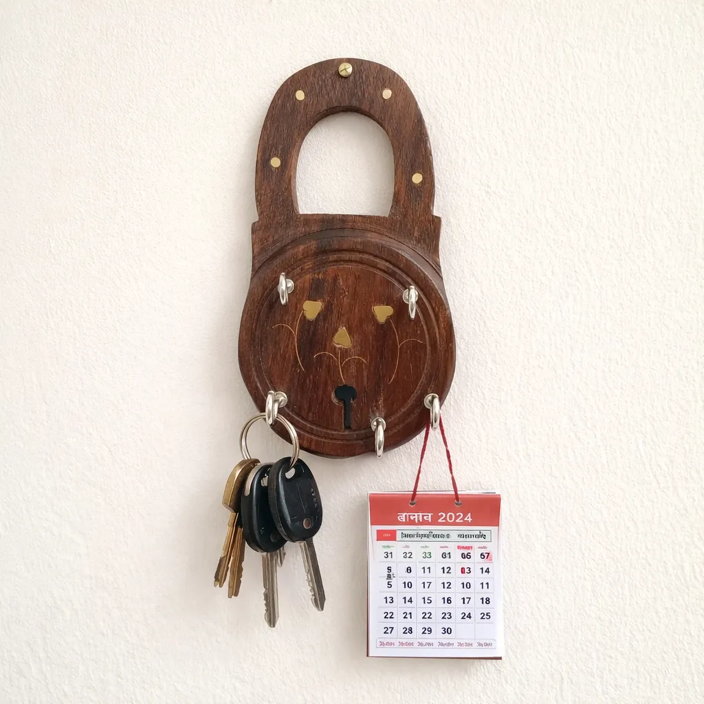 Handmade Wooden Key Holder Wall Mount
