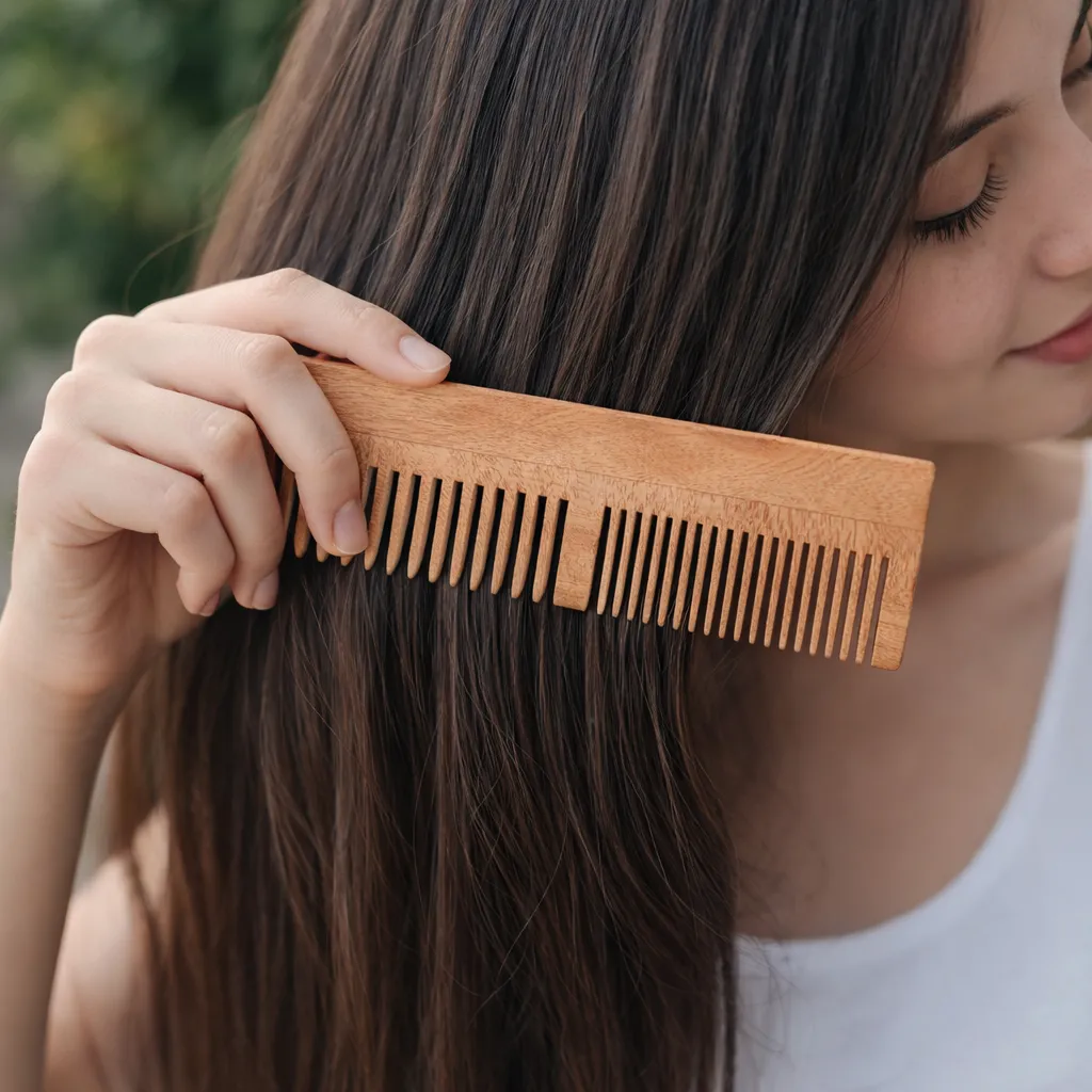 Handmade Wooden Hair Comb.