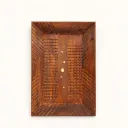 Handcrafted Wooden Serving Tray with Brass Inlay