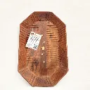 Handcrafted Octagonal Wooden Serving Tray with Brass Inlay