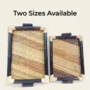 Handmade Bamboo Serving Tray  Set of 2