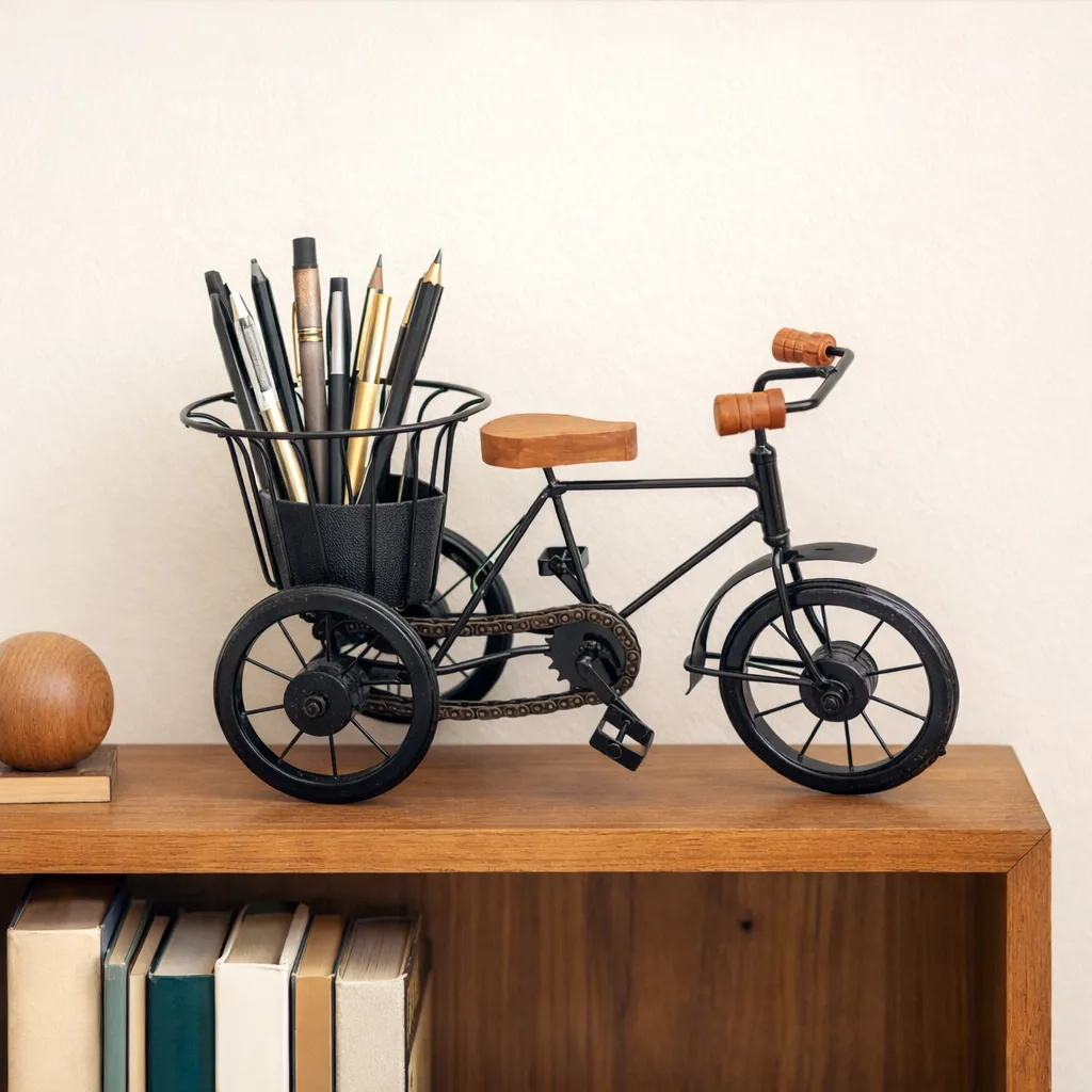 Vintage Style Handcrafted Metal Tricycle Planter