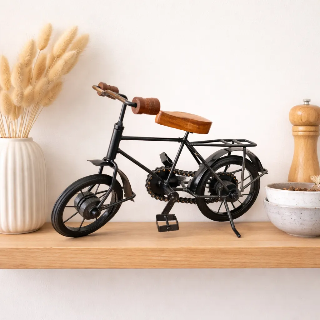 Vintage Handcrafted Metal Bicycle Showpiece