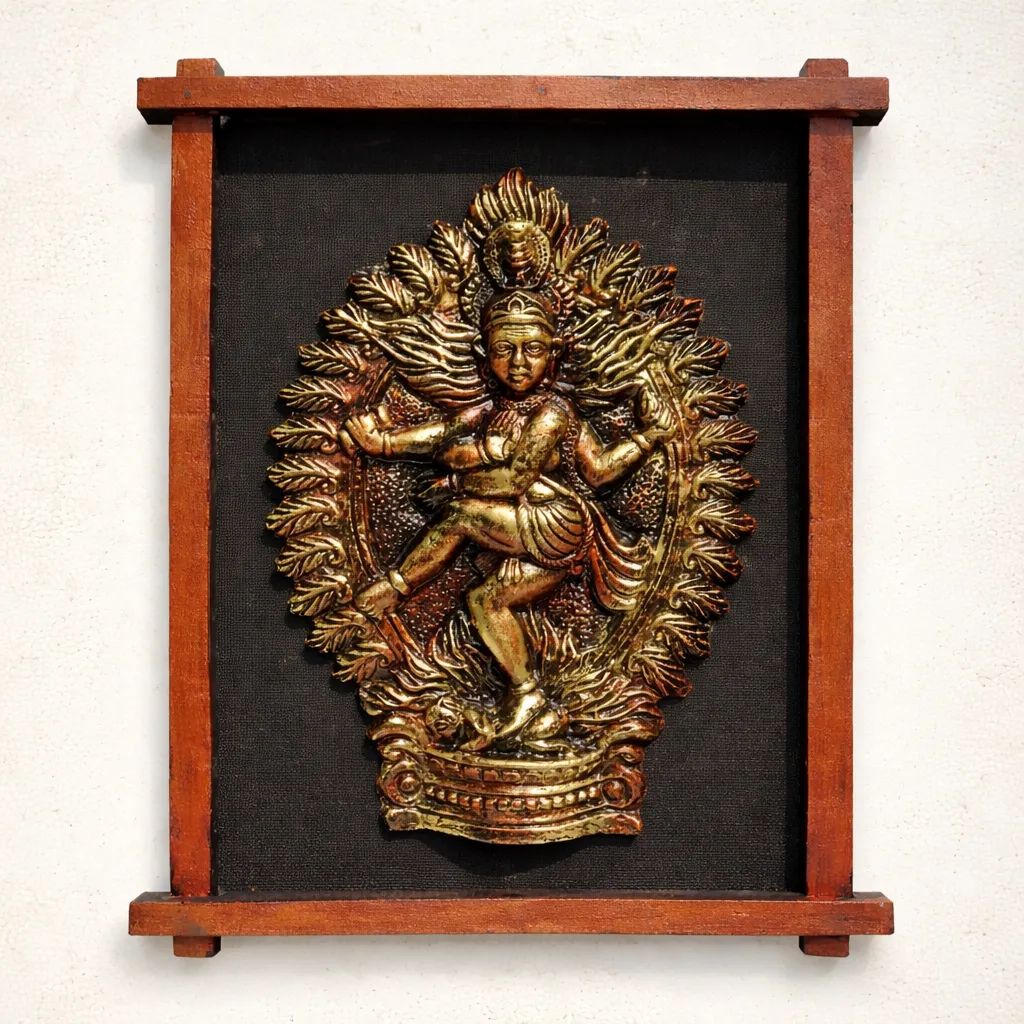 Handcrafted Terracotta Nataraj Wall Art Frame