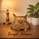 Handcrafted Dhokra Brass Owl Showpiece – Tribal Metal Art Home Décor